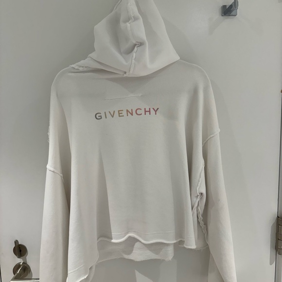 Givenchy Women's White Cotton 4G Printed Drawstring hoodie - Picture 6 of 11
